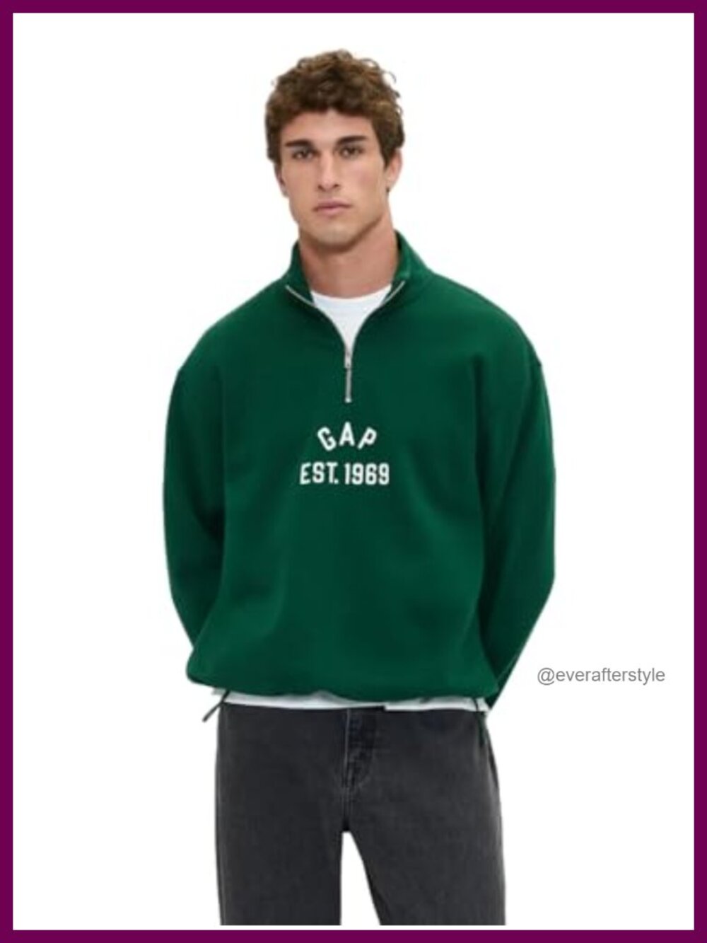 Logo Half Zip Drawstring Fleece Relaxed Fit Men's Active Sweatshirt